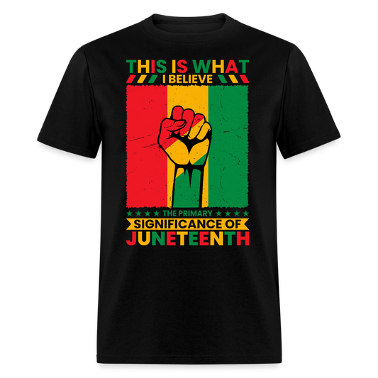 Juneteenth Pride Tee African American Freedom T-shirt - black