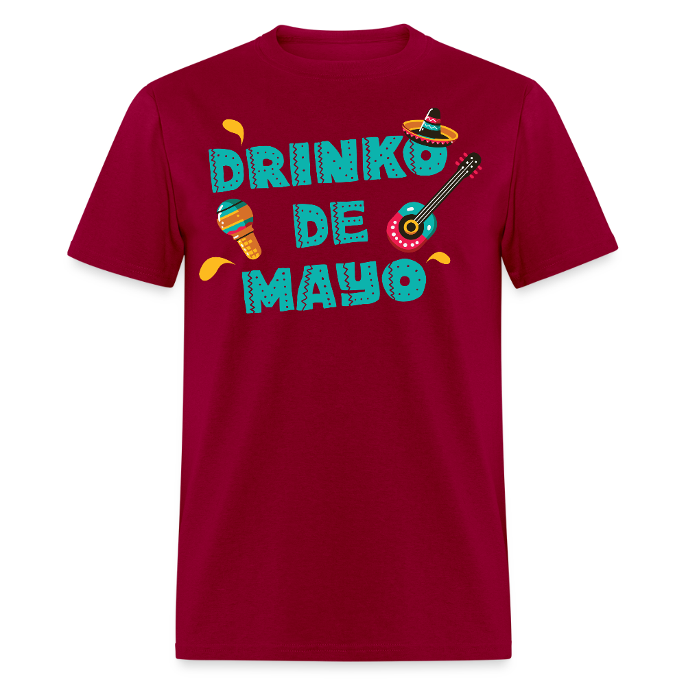 Mexican Fiesta Drinking Outfit Drinko De Mayo Party T-shirt - dark red