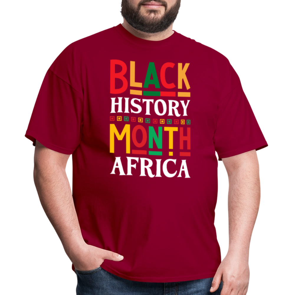 African Pride Black History Month T-shirt For Men and Women - dark red