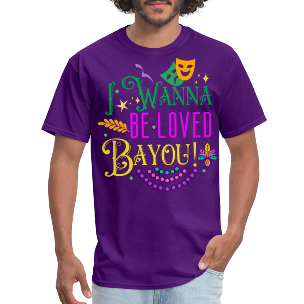 Bayou-inspired Funny Graphic Tee Mardi Gras Party T-shirt - purple