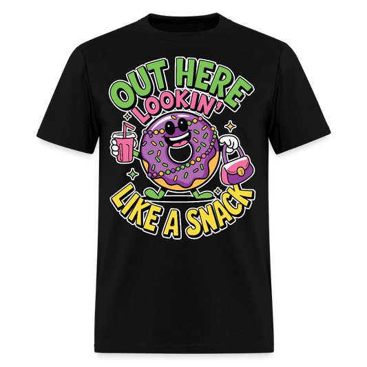 Out Here Looking Like A Snack Shirt Cool Cartoon Donut T-shirt - black