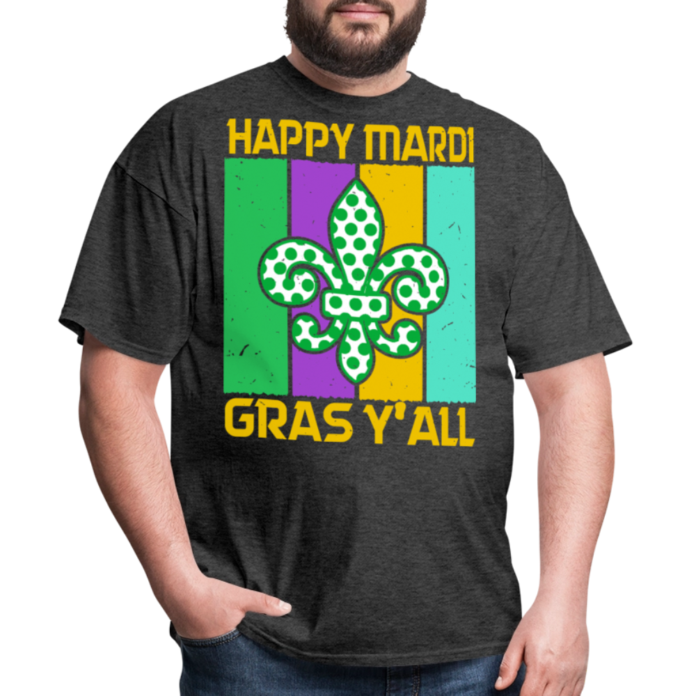 New Orleans Festival Tee Southern-style Mardi Gras Y’all T-shirt - heather black