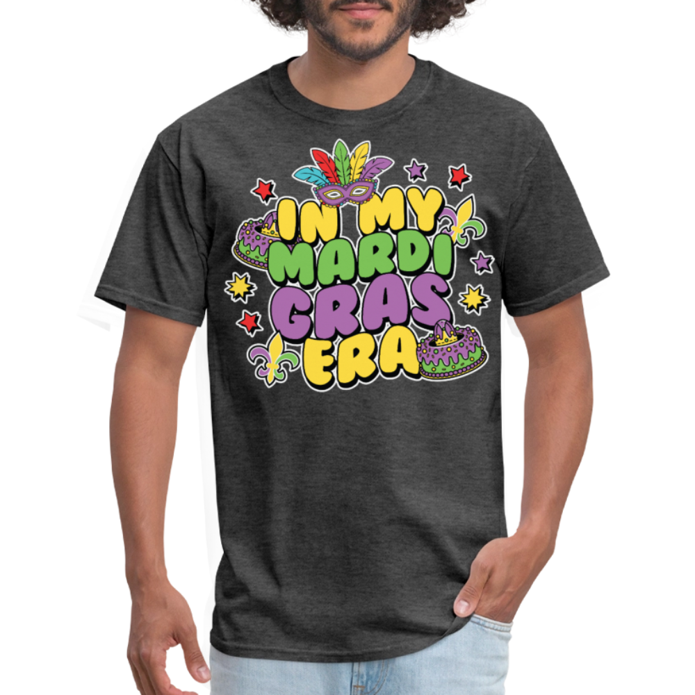 In My Mardi Gras Era Tee For Festival Goers Colorful Mardi Gras Party T-shirt - heather black