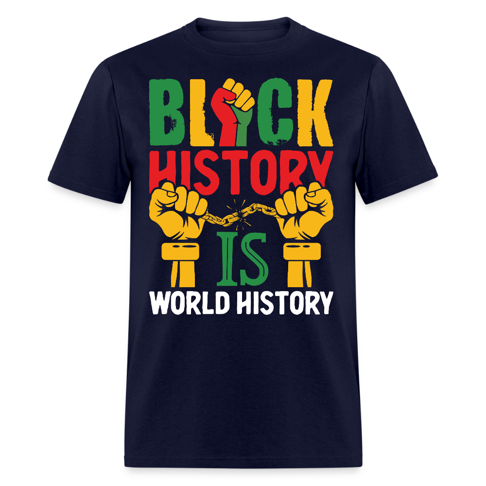 Black History Month Pan African Pride T-shirt - navy