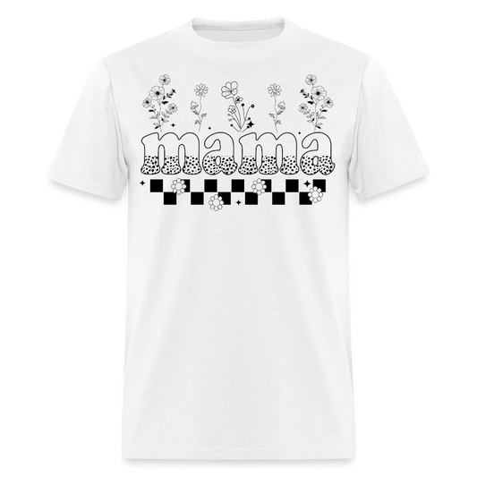 Retro Floral Mama T-shirt - white