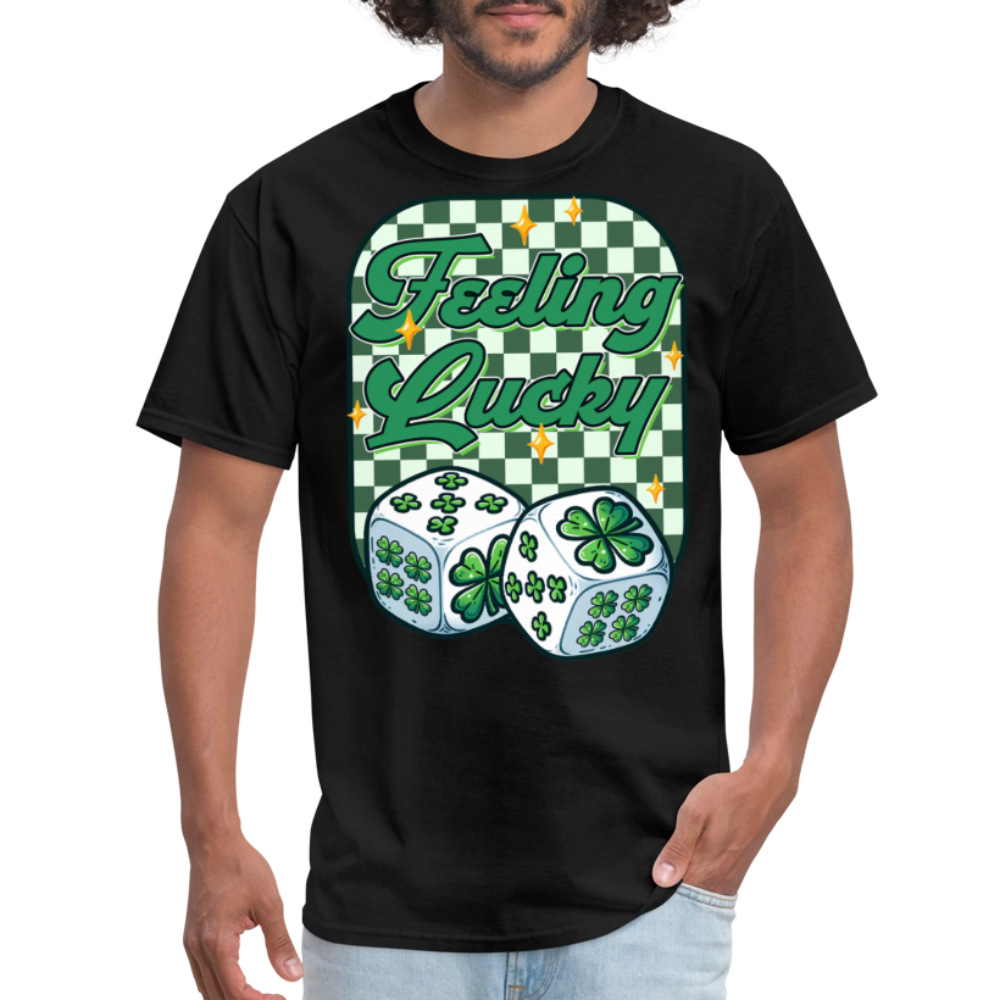 St Patrick’s Day Lucky Dice T-shirt - black