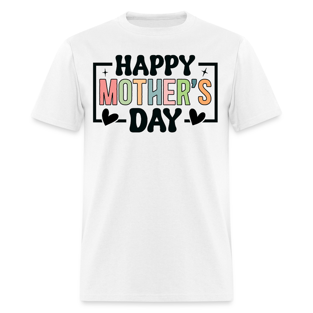 Retro Pastel Happy Mother's Day T-shirt - white