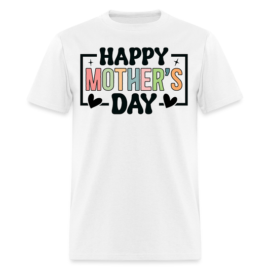 Retro Pastel Happy Mother's Day T-shirt - white