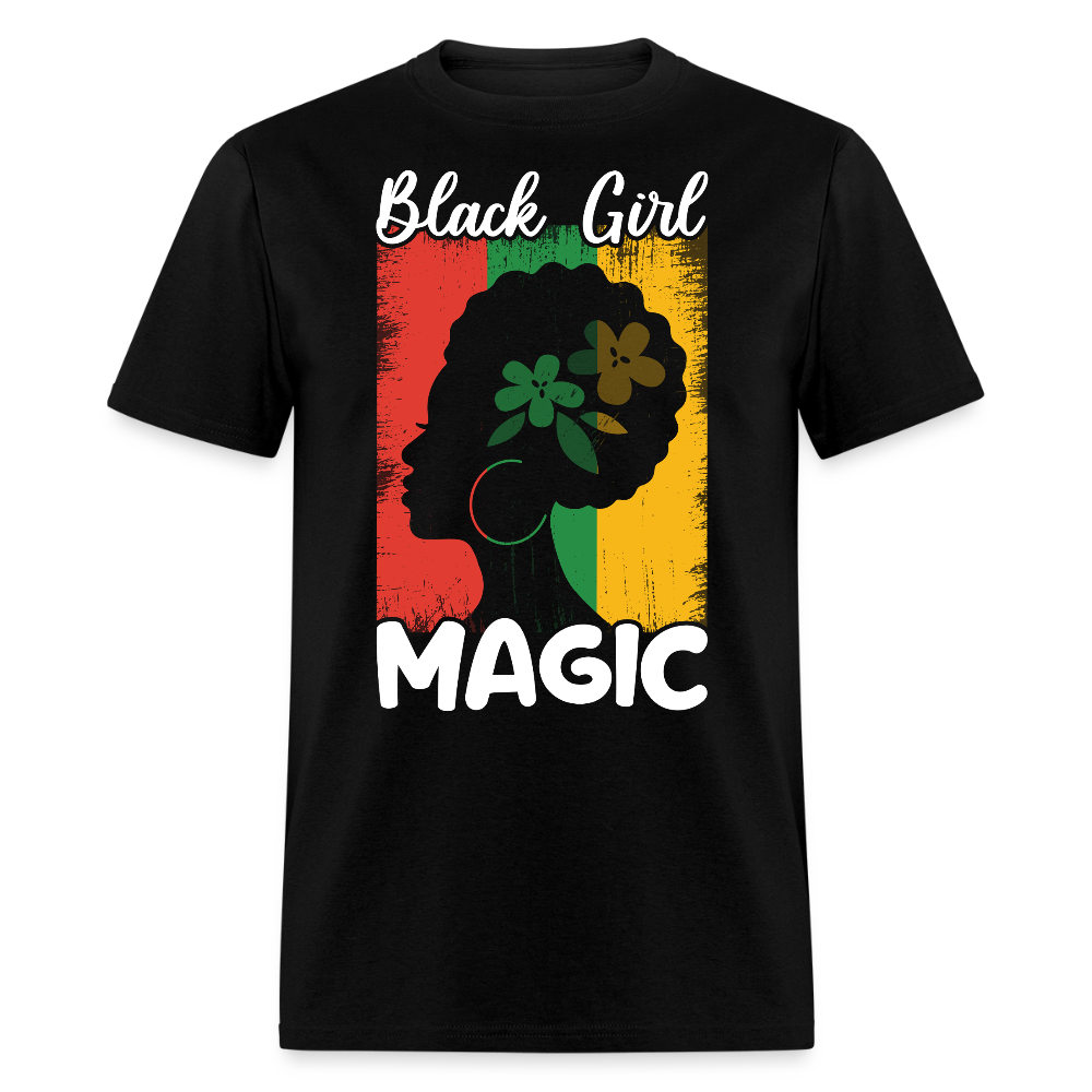 Black Girl Magic Afrocentric Empowering Women T-shirt - black