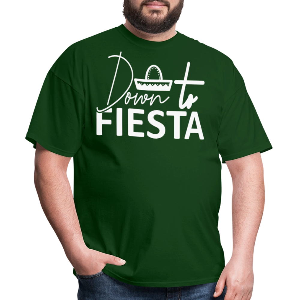 Down to Fiesta Party Shirt Funny Cinco de Mayo T-shirt - forest green