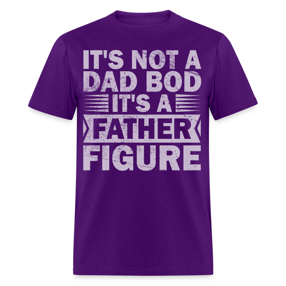 Funny Dad Bod T-shirt For Men Father Figure Shirt - purple