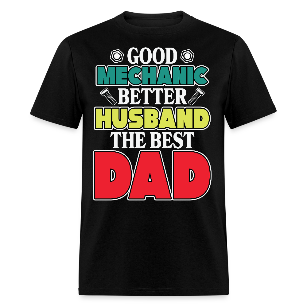 Best Father's Day Gift For Mechanic Husband Dad T-shirt - black