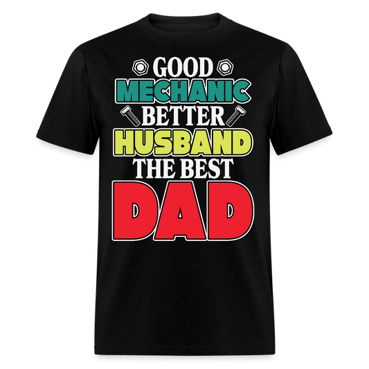 Best Father's Day Gift For Mechanic Husband Dad T-shirt - black