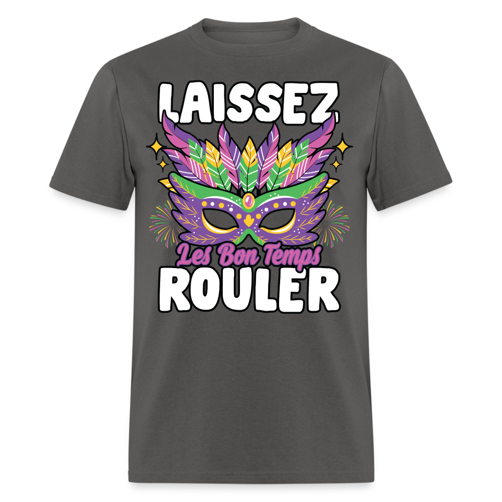 Mardi Gras Party Tee Laissez Les Bon Temps Roule T-shirt - charcoal