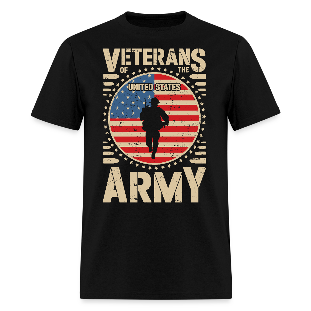Veterans of the United States Army Patriotic Military Gift T-Shirt - black