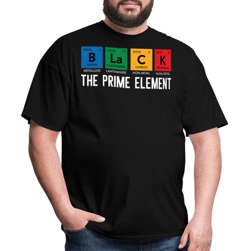 Periodic Table Gift For Black Educators Black Pride Science T-Shirt - black