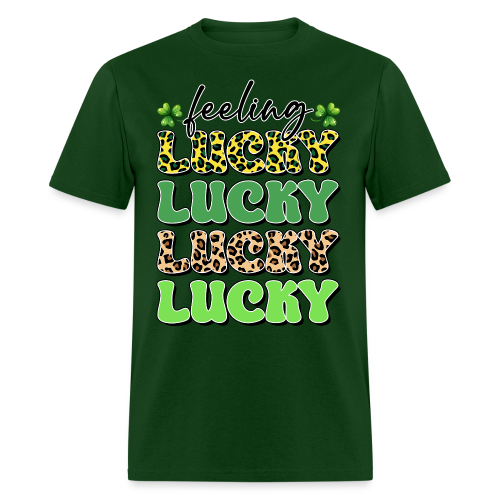 Feeling Lucky St Patrick’s Day T-shirt - forest green