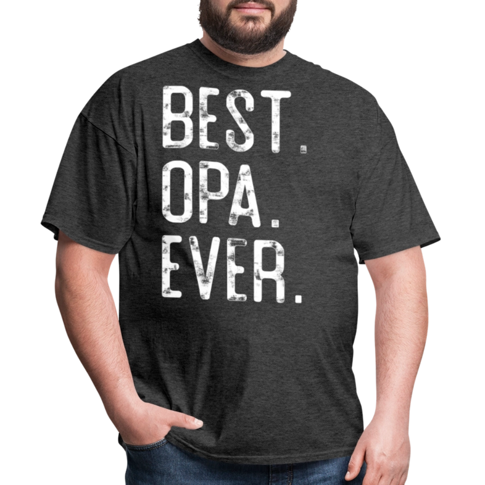 Best Opa Ever German Grandpa Gift T-shirt - heather black