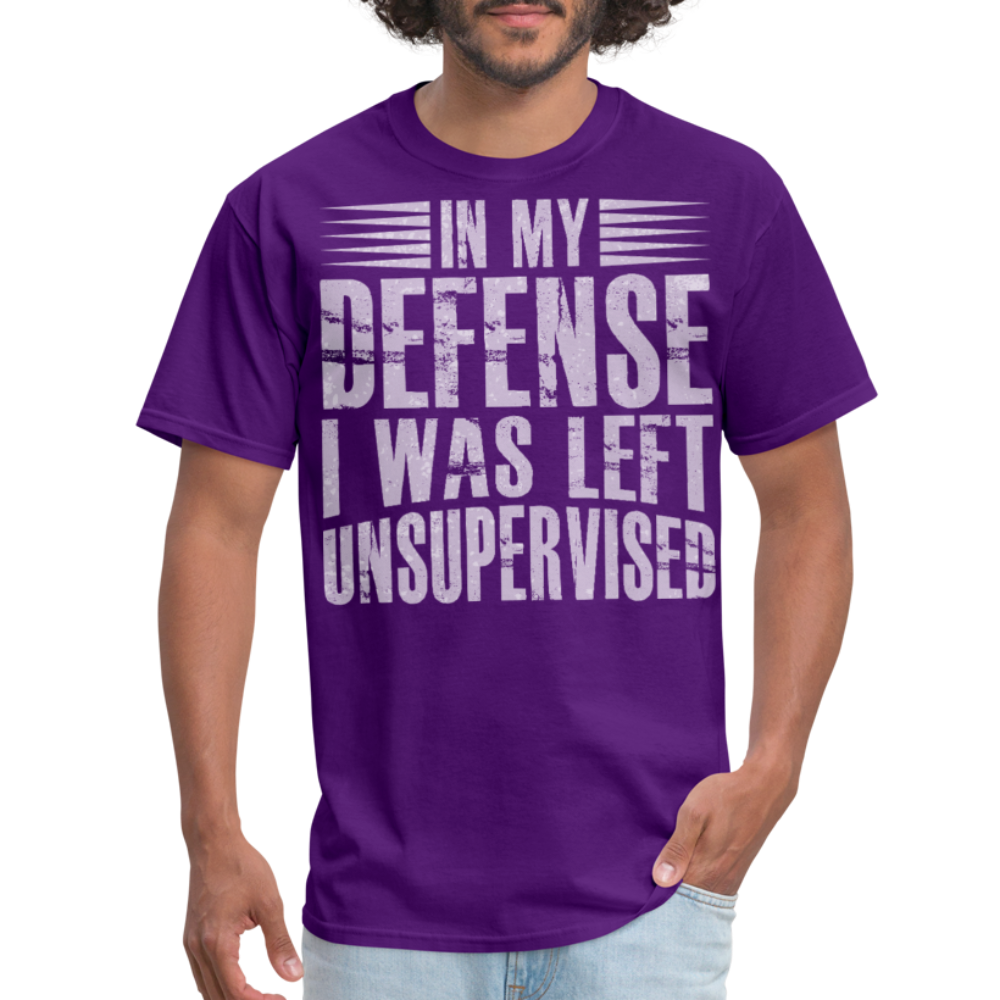 Unique In My Defense Graphic Tees Unisex Classic T-Shirt - purple