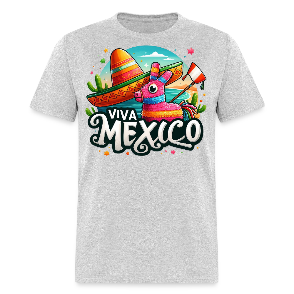 Colorful Mexican Pinata-themed Gifts Viva Mexico Party T-shirt - heather gray