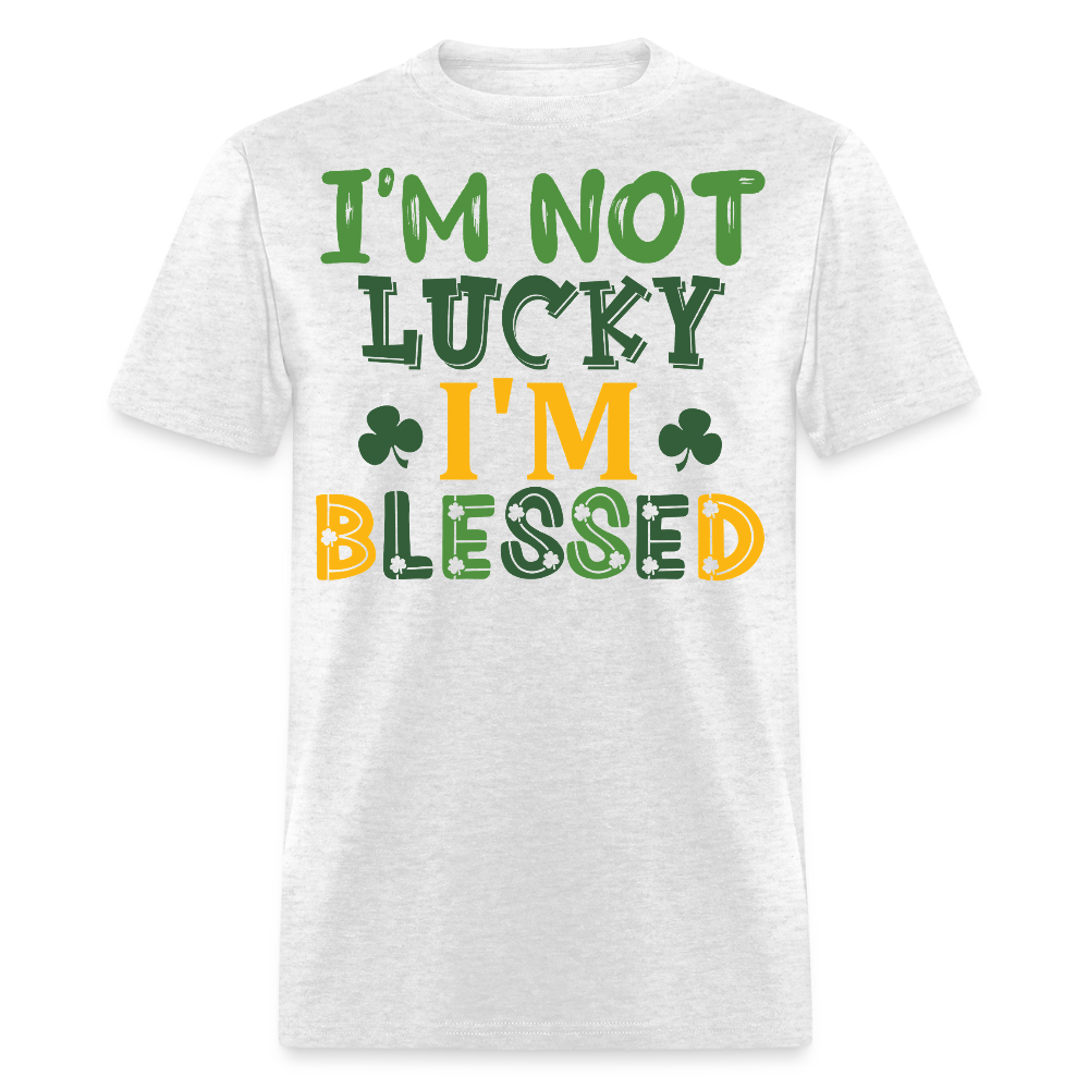 I’m Not Lucky I’m Blessed Tee St Patrick’s Day Faith T-shirt - light heather gray