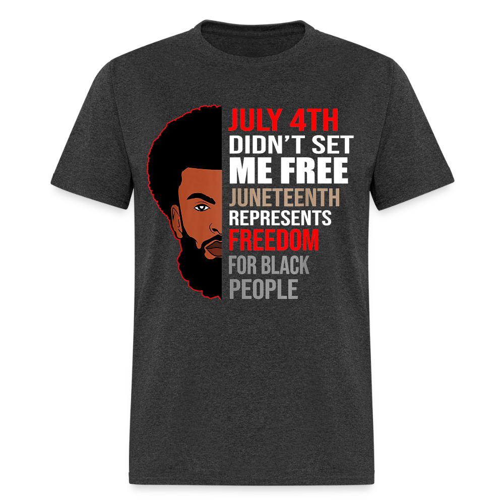 Juneteenth Freedom Shirt for Black history Awareness Pro-Black Activist T-shirt - heather black