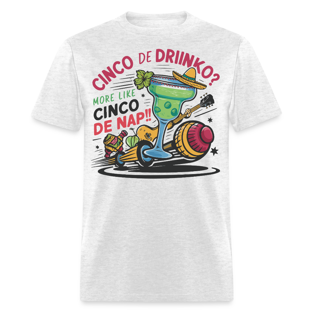 Cinco De Drinko Party Tee Nap And Drink T-shirt - light heather gray