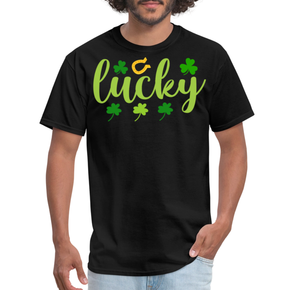 Irish Shamrock Lucky Tee St. Patrick’s Day Lucky Tee For Women T-shirt - black