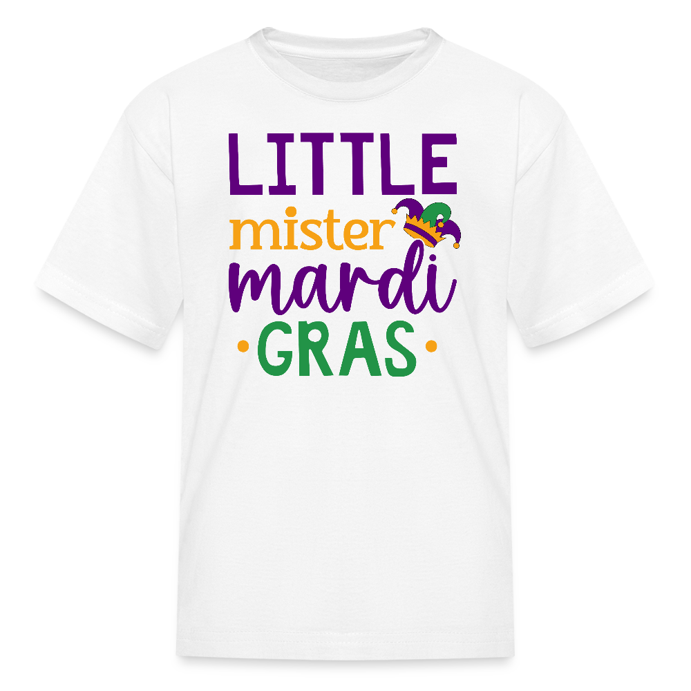 Little Mister Mardi Gras Outfit Carnival festival Kids’ T-shirt - white