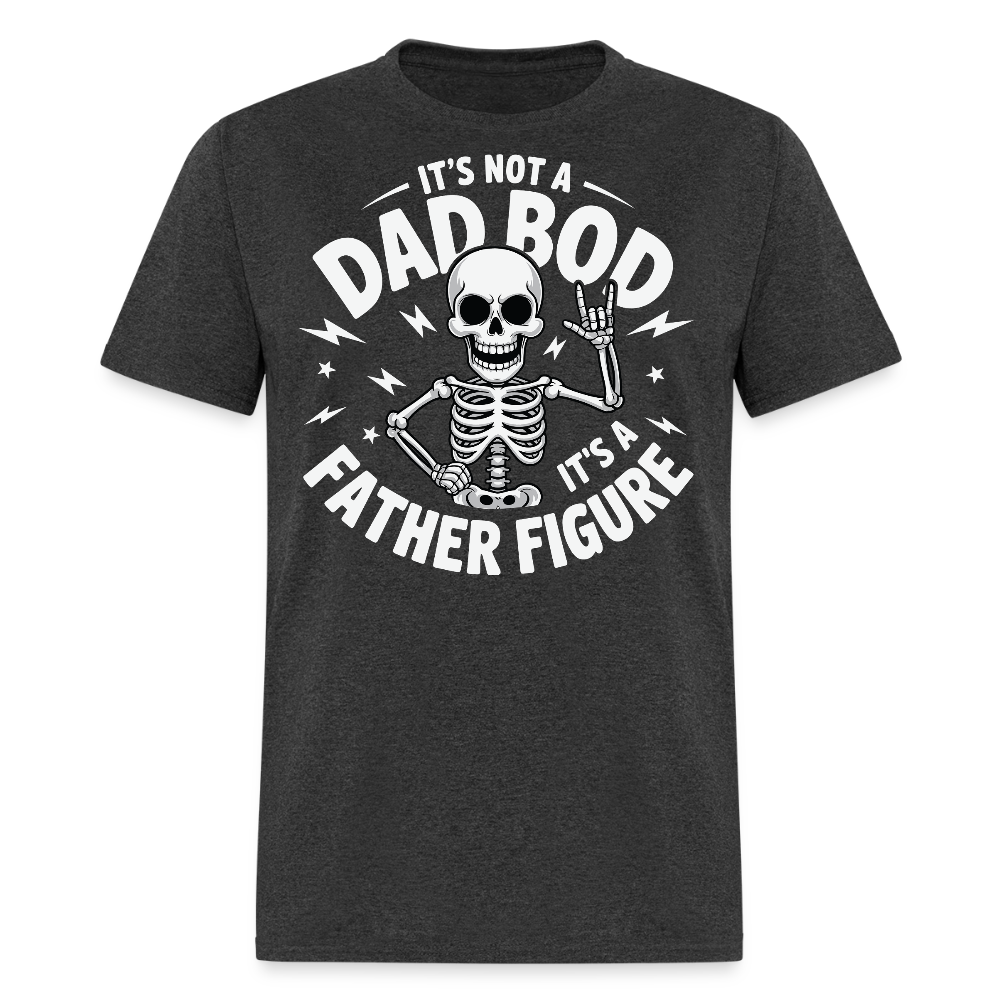 Funny Dad Bod Skeleton Father’s Day Gift T-shirt - heather black