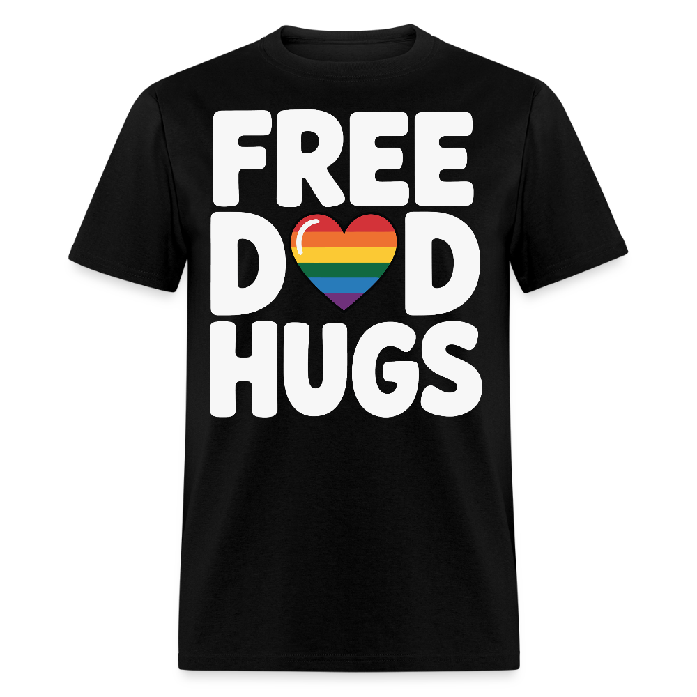 Free Dad Hugs Pride LGBTQ Dad T-shirt - black