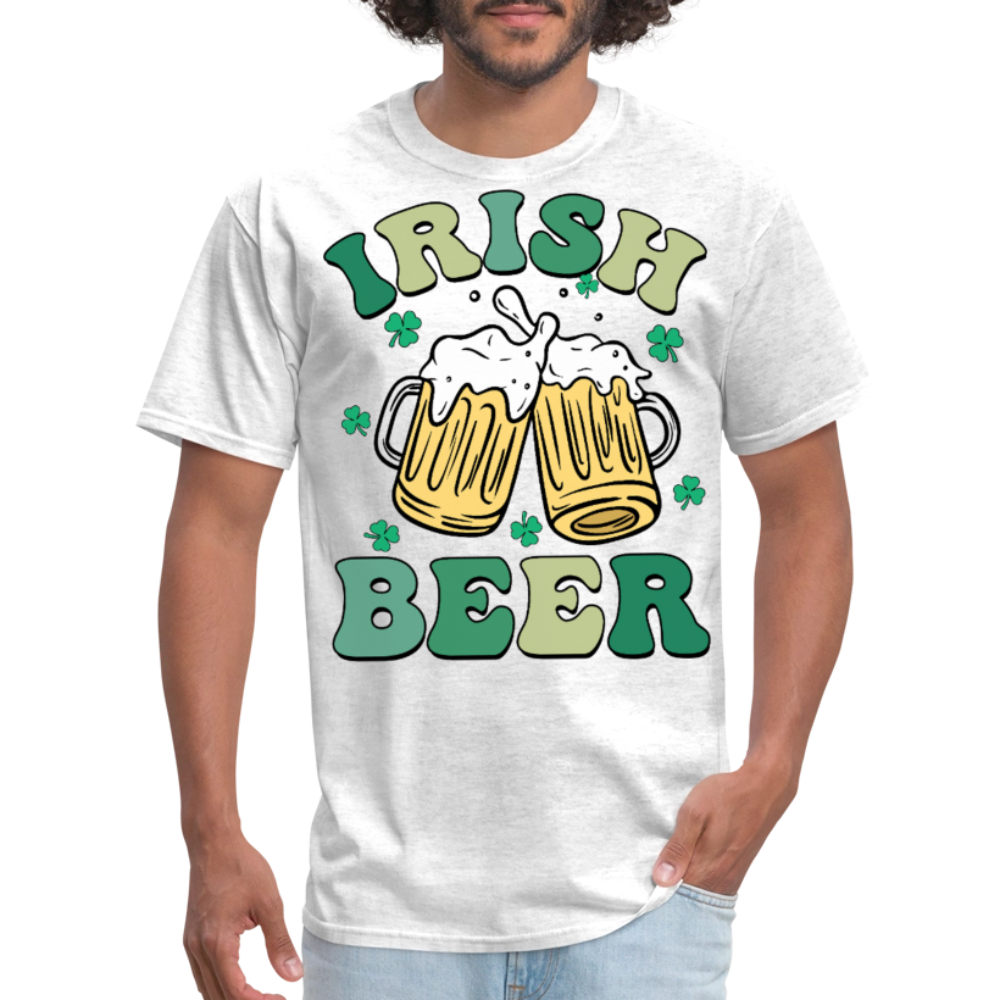 Funny Irish Beer Tee For St Patrick’s Day T-shirt - light heather gray