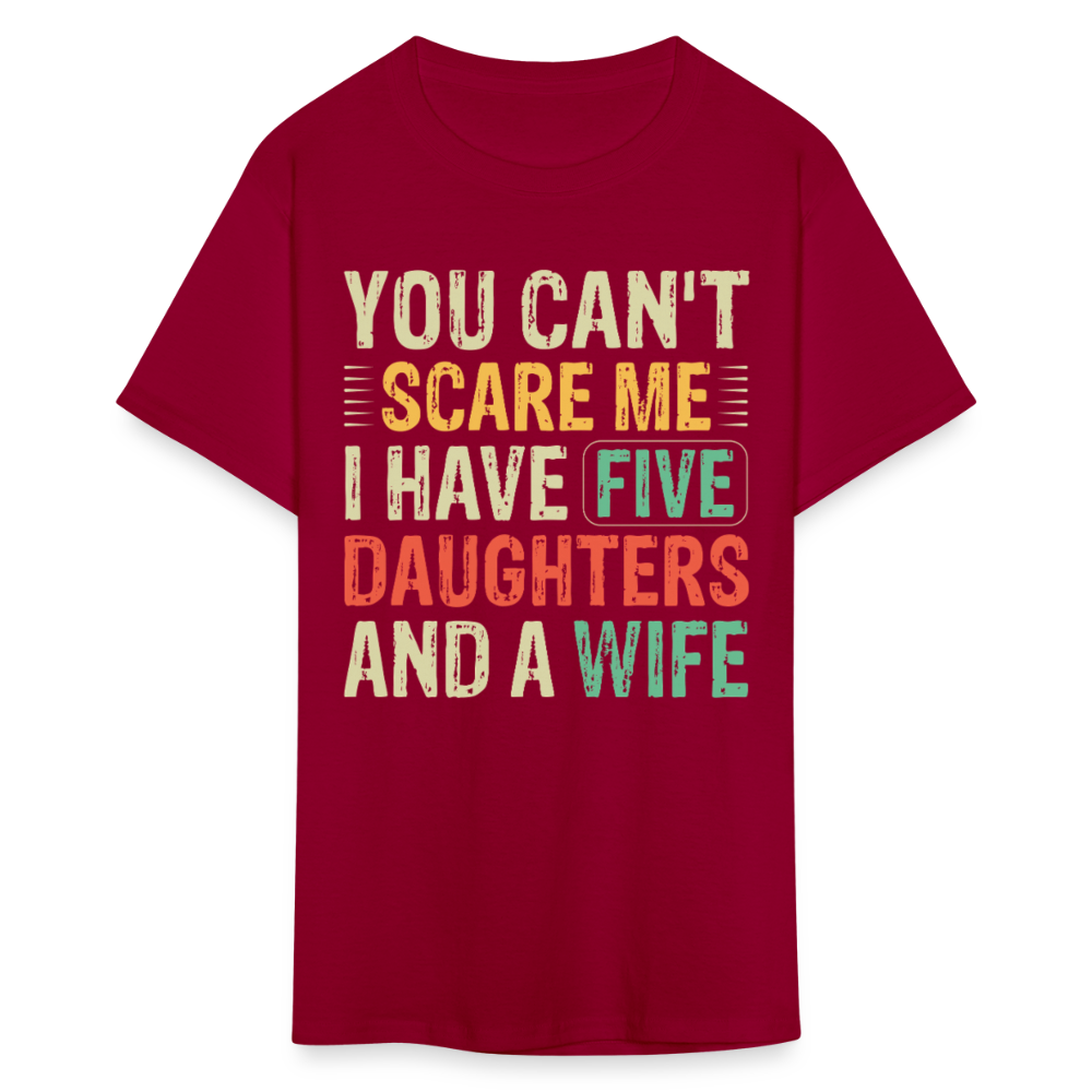 Best Father’s Day Gift For Dads With Multiple Daughters And A Wife T-shirt - dark red