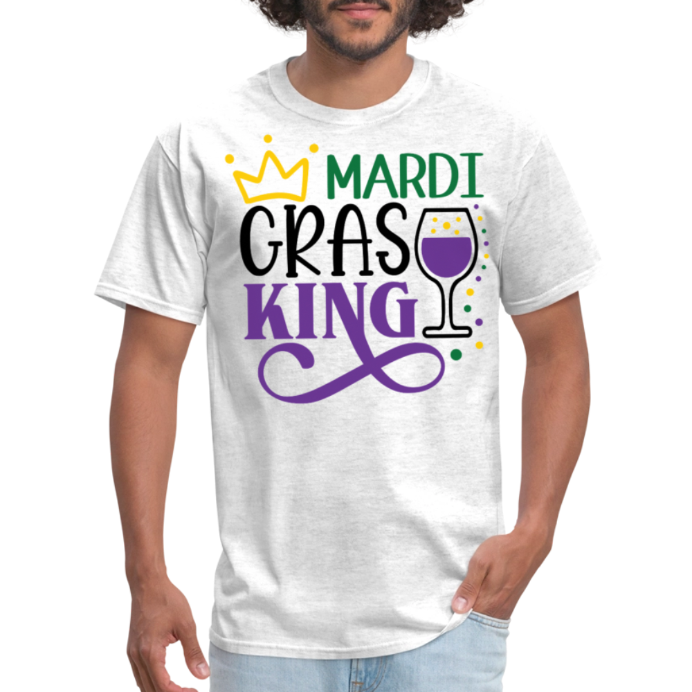 Funny Mardi Gras Party Outfit for Guys Mardi Gras Drinking T-shirt - light heather gray