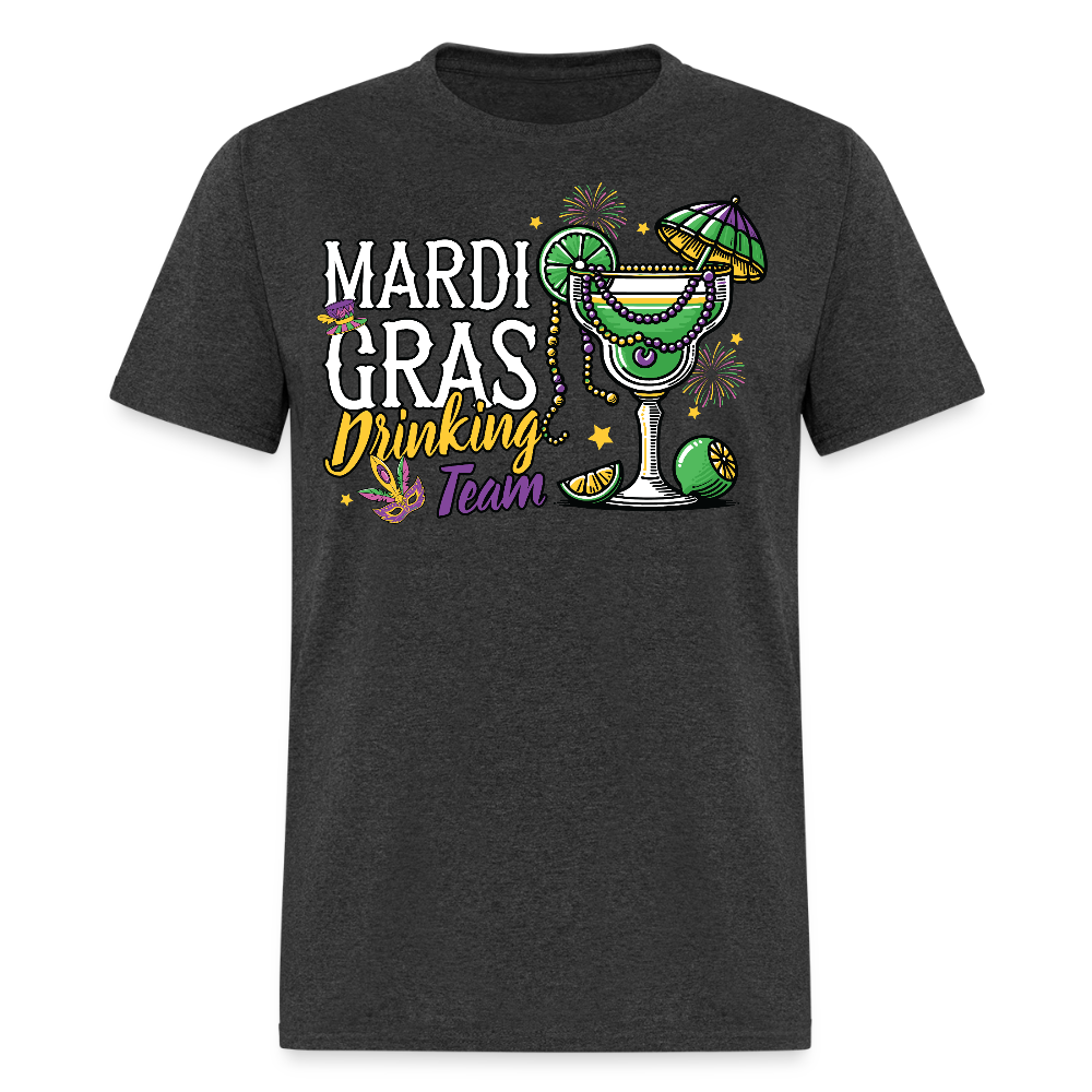 Best Mardi Gras Gifts For Drinkers Mardi Gras Drinking Team T-shirt - heather black