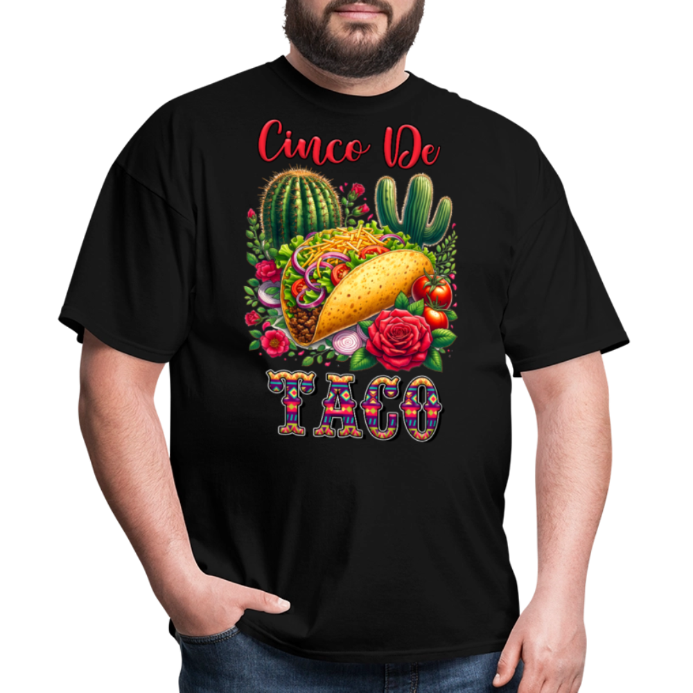 Funny Mexican Food Tee Cinco de Mayo Taco T-shirt - black