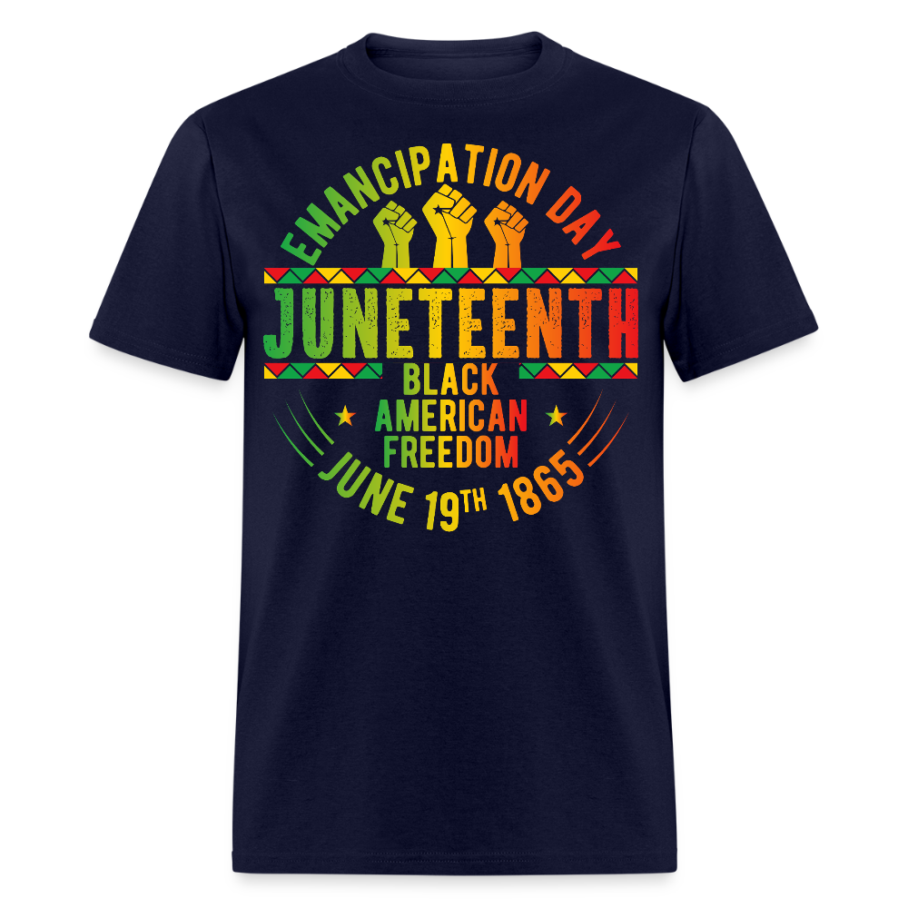 Juneteenth Emancipation Day Black American Freedom T-shirt - navy