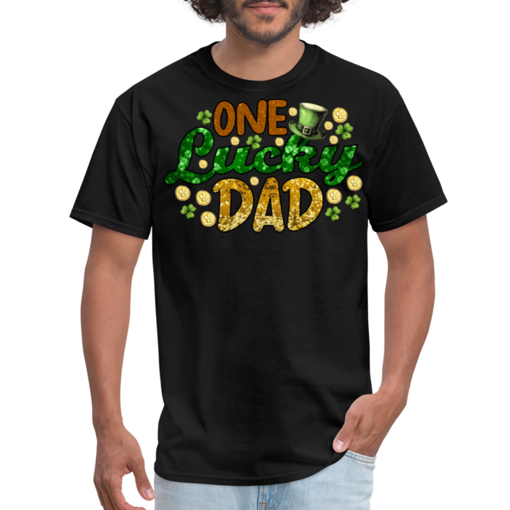 One Lucky Dad St Paddy’s Day T-shirt - black