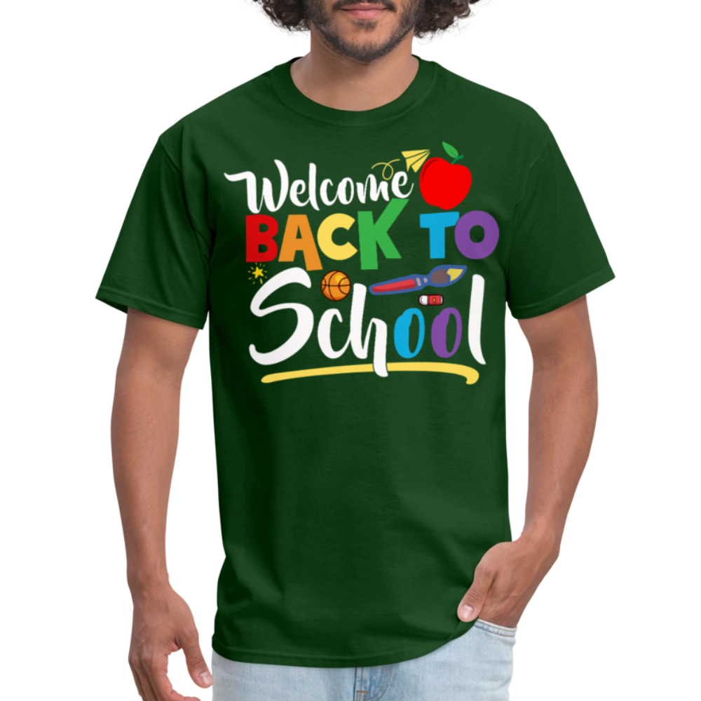 Welcome Back to School Shirt for Teachers First Day of school T-shirt - forest green