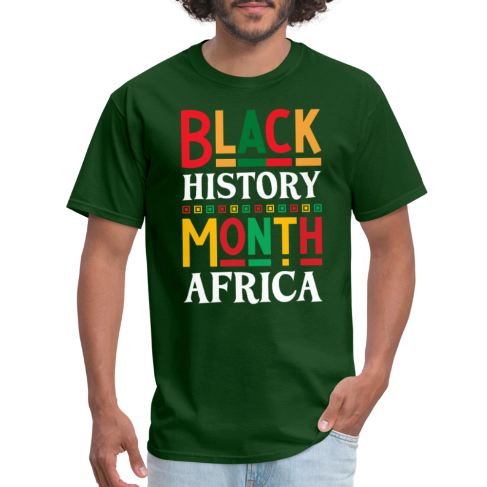 African Pride Black History Month T-shirt For Men and Women - forest green