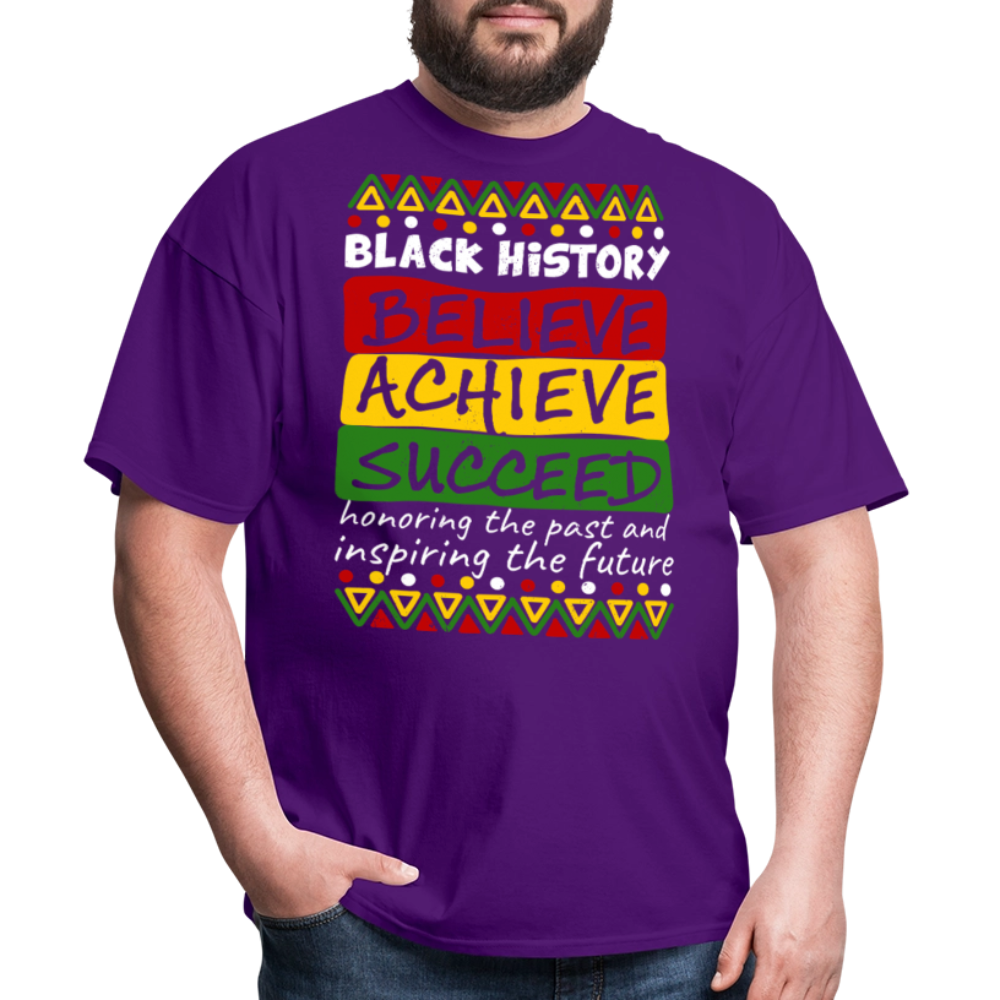 Black Culture Awareness Honoring The Past Inspiring The Future T-Shirt - purple