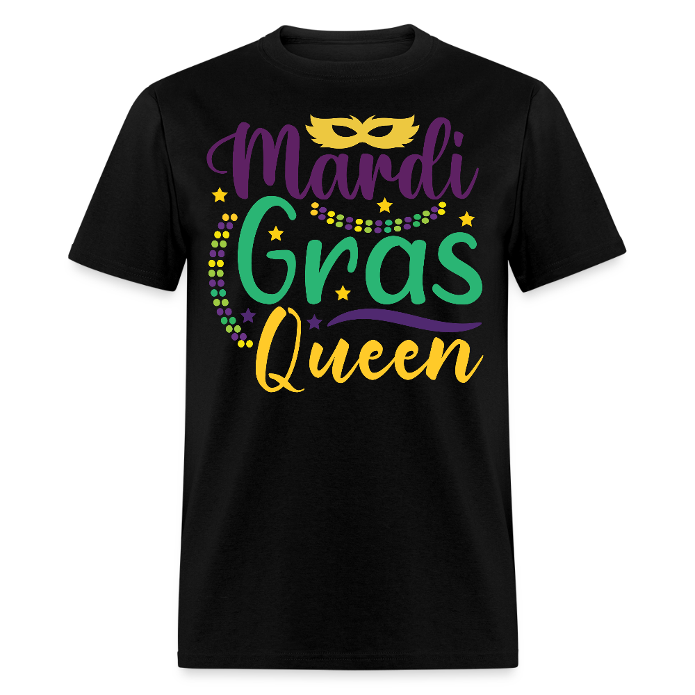 Mardi Gras Queen Tee For Women Masquerade Party T-shirt - black