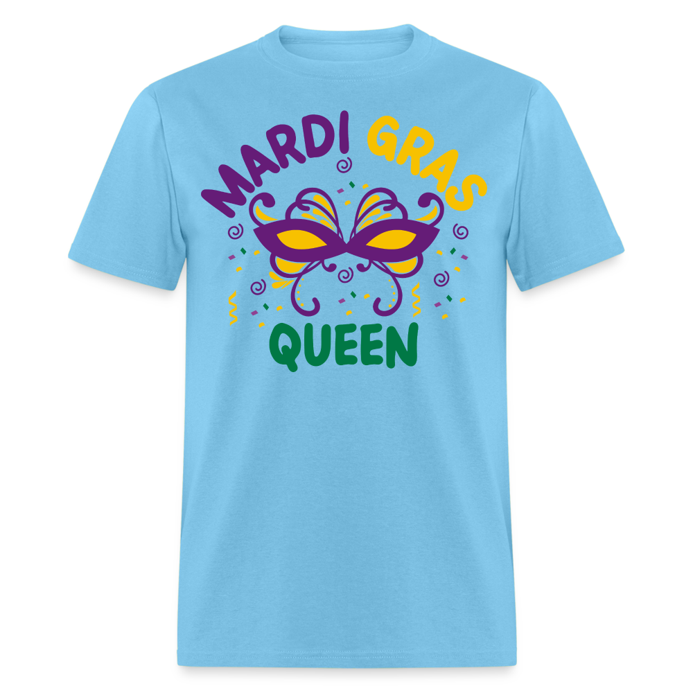 Funny Mardi Gras Shirts For Ladies Mardi Gras Queen T-shirt - aquatic blue