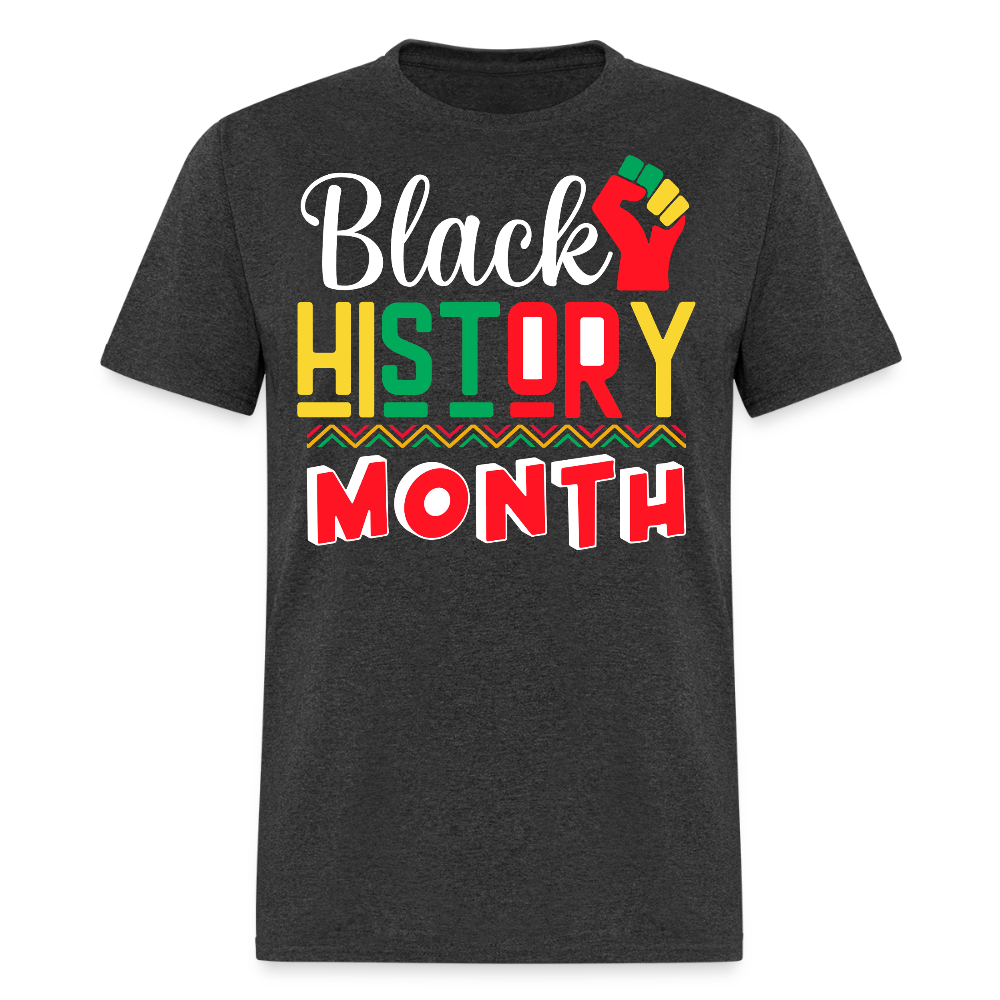 Black History Month Melanin Pride T-shirt - heather black