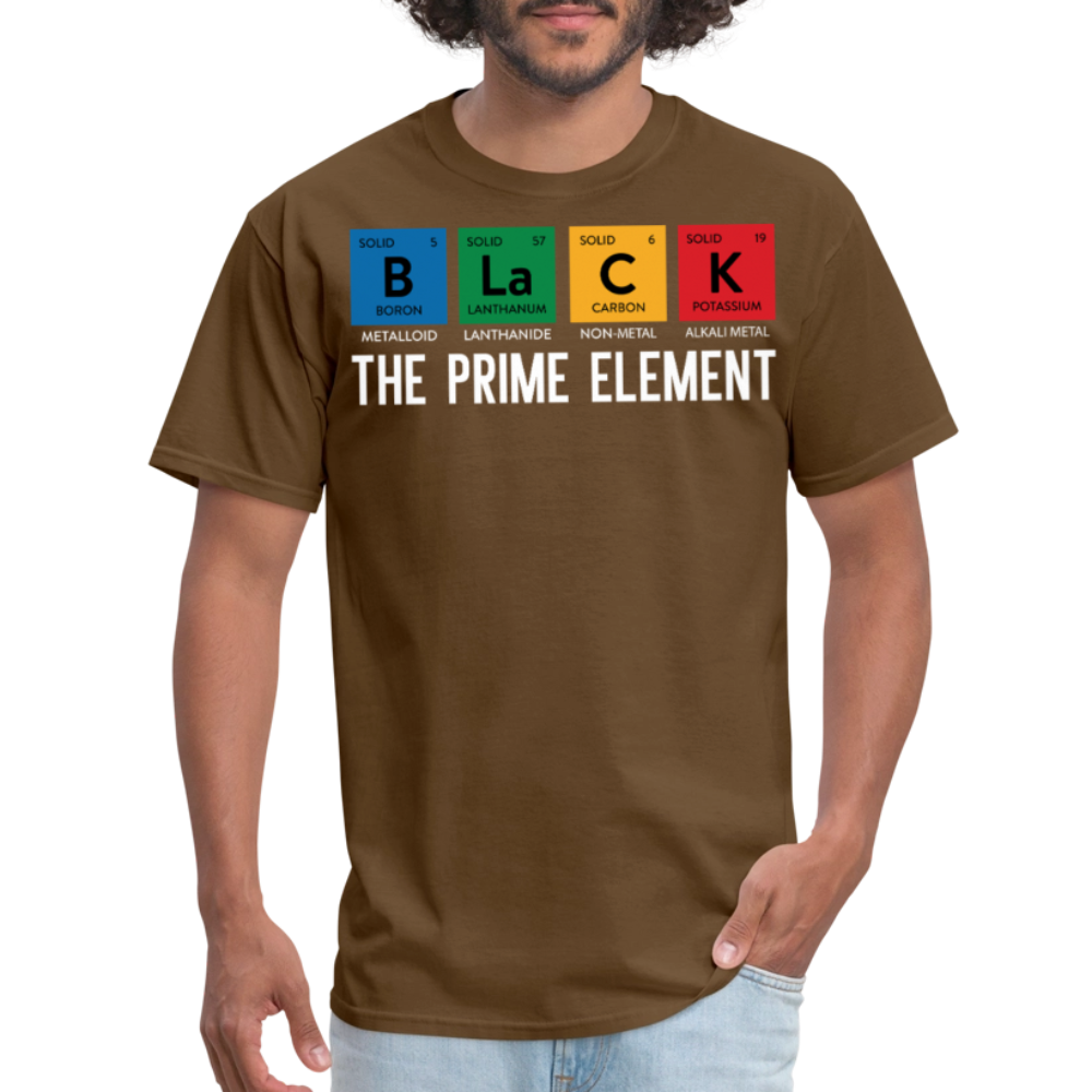 Periodic Table Gift For Black Educators Black Pride Science T-Shirt - brown