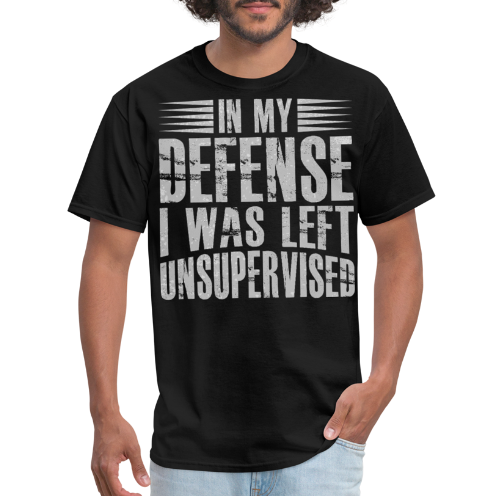 Unique In My Defense Graphic Tees Unisex Classic T-Shirt - black