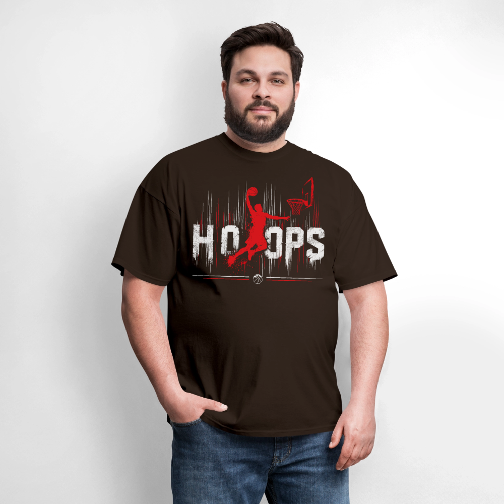 Basketball Hoops Graphic Men's T-Shirt | GILDAN 5000 - brown