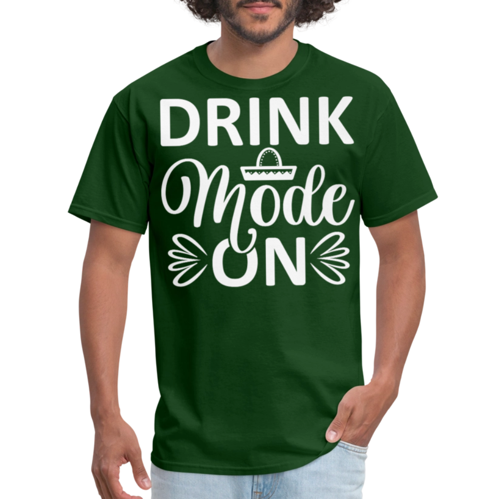 Fiesta Mode On Funny Drinking Party T-Shirt - forest green