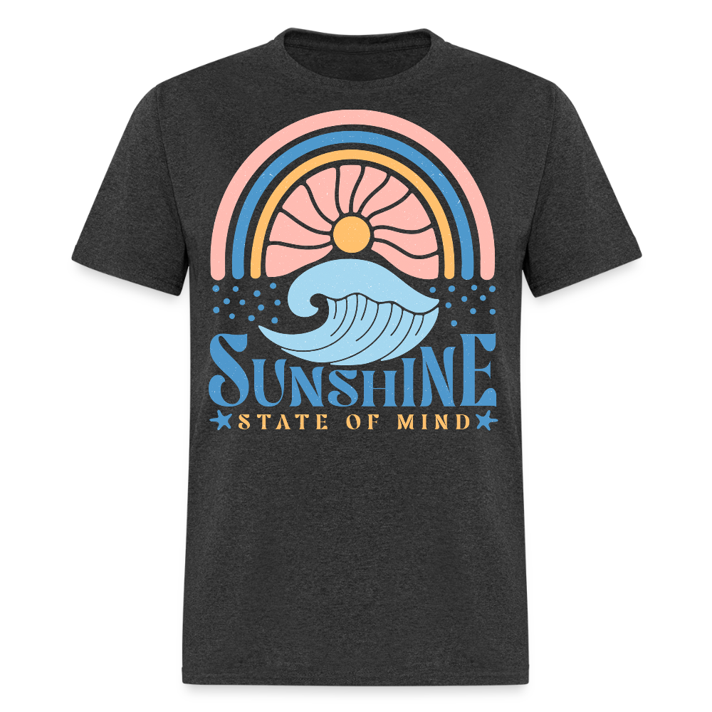 Retro Sunshine Boho Beach Vibe Summer T-shirt - heather black