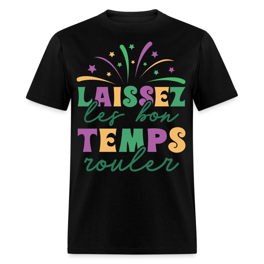 Funny New Orleans Festival Tee Laissez les Bons Temps Rouler T-shirt - black